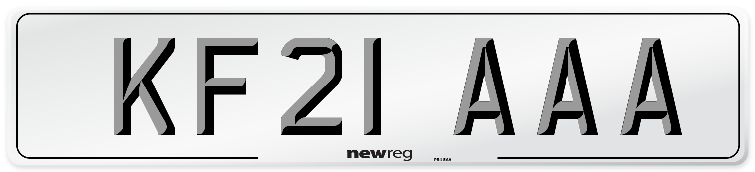 KF21 AAA Number Plate from New Reg